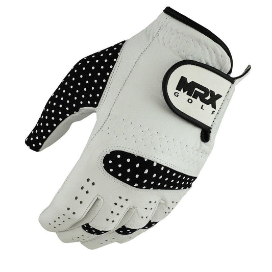 Nouveaux Gants de Golf pour Femmes Cuir Cabretta Blanc Noir