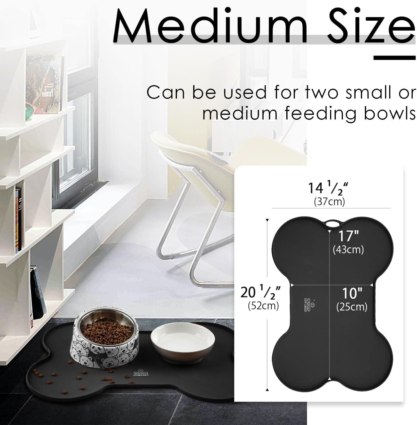 Alfombrilla de silicona antidesbordamiento para comederos de gatos, individuales para cachorros, impermeable