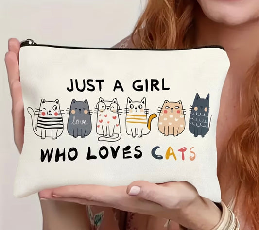 Bolsa de maquillaje con temática de gato