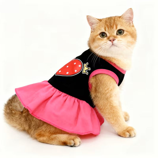 Vestidos de primavera/verano para gatos y perros pequeños