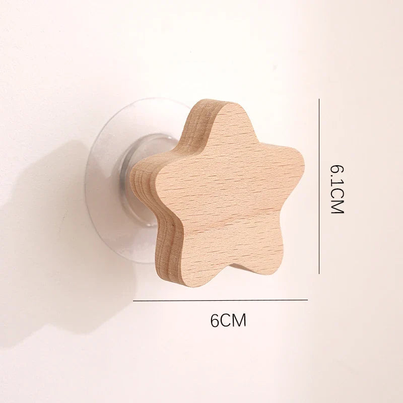 Gancho de animales de madera | Lindo perchero y llavero montado en la pared