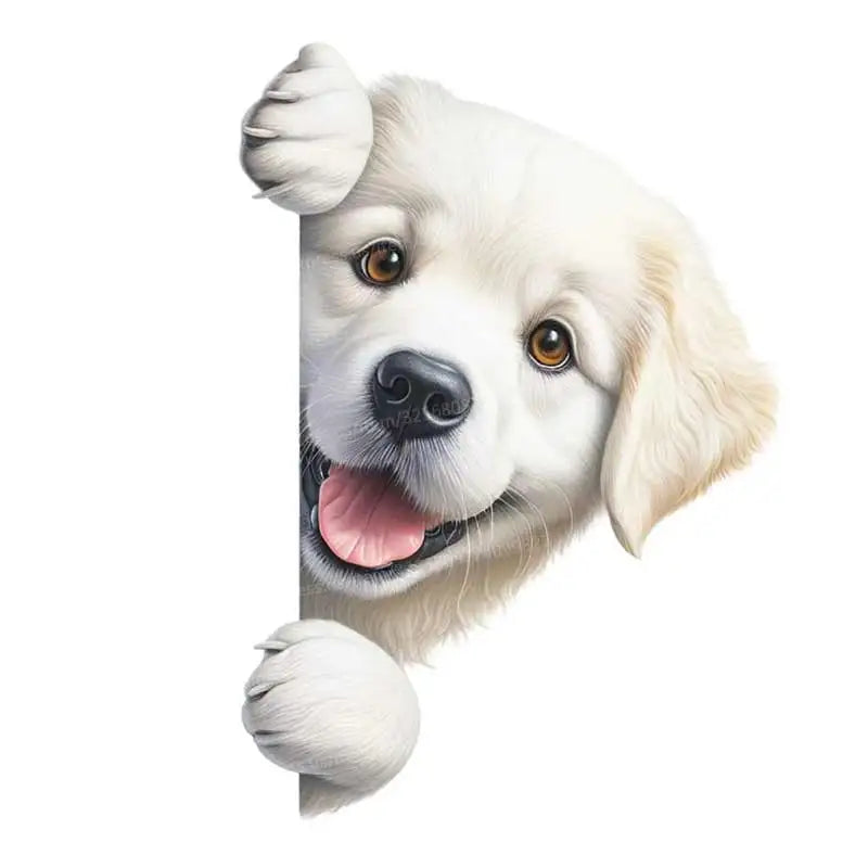 Pegatina de pared de interruptor de luz de perro asomándose por la esquina | Calcomanías de animales de dibujos animados para decoración del hogar DIY