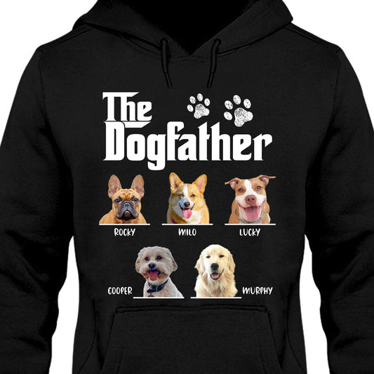The Dog Father Personalized Custom Photo Dog Dad Shirt C650