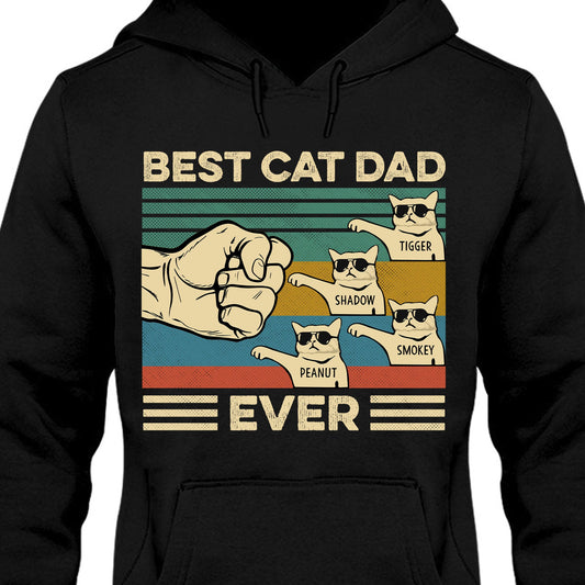 Best Cat Dad Ever Personalized Custom Cat Dad Shirt C525