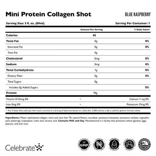 Collagen Mini Shots 10g de protéines - Célébrez