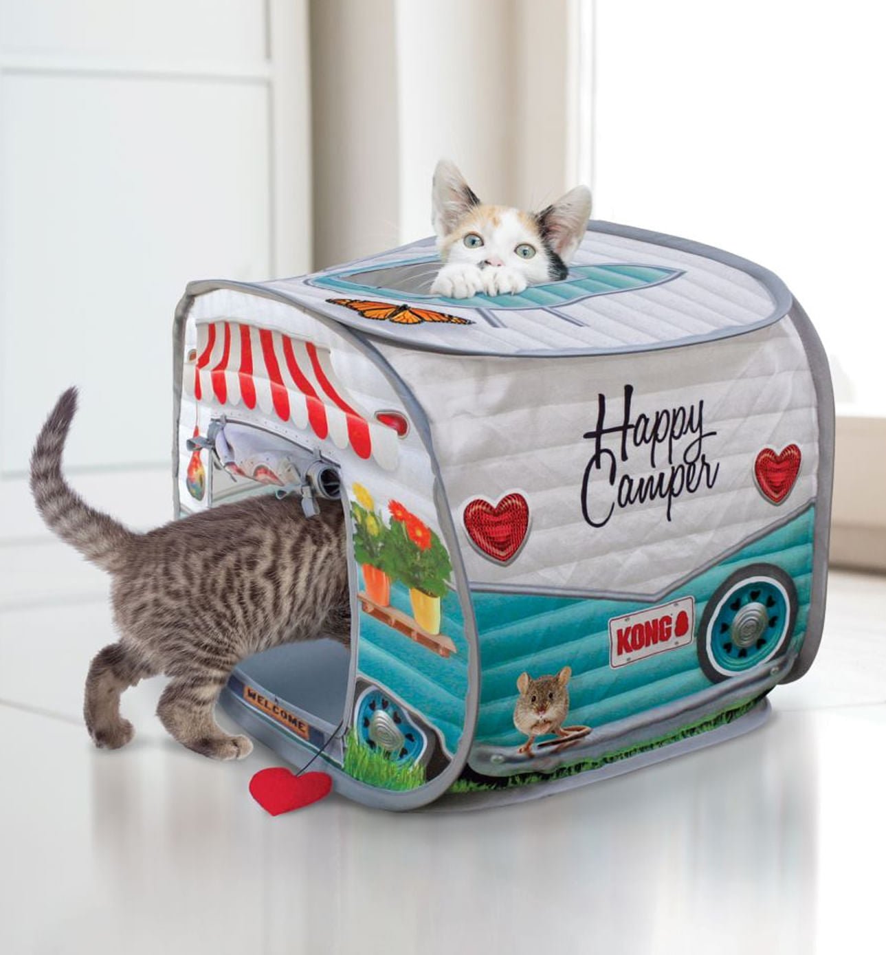 Juguete KONG PlaySpaces Casa de Campaña Plegable para Gatos