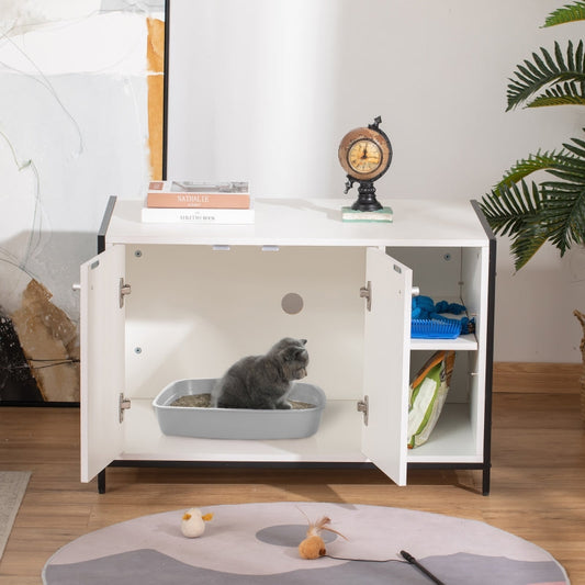 Meuble cache-litière pour chat