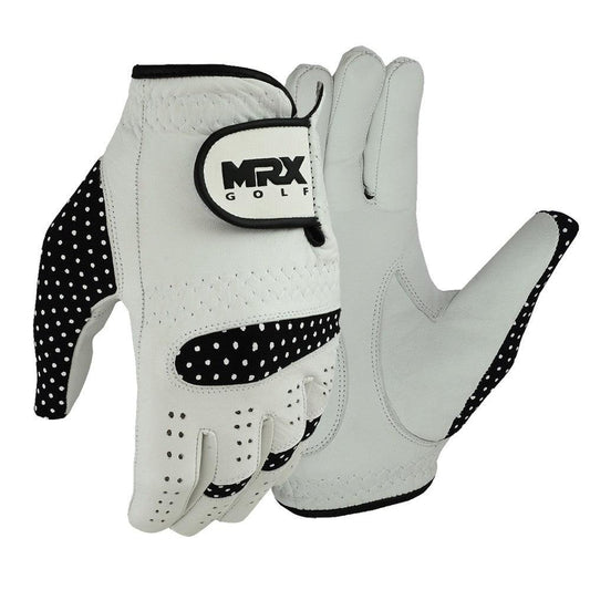 Nouveaux Gants de Golf pour Femmes Cuir Cabretta Blanc Noir