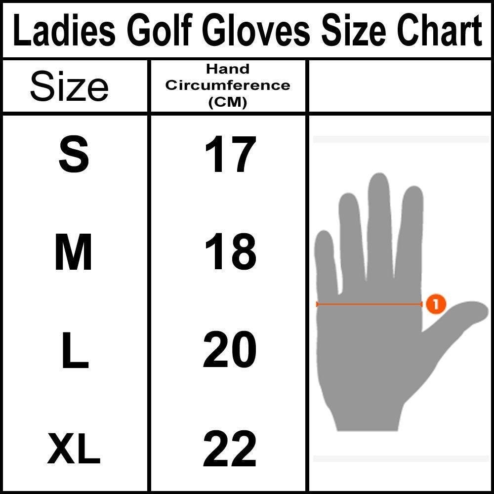 Guantes de golf de piel Cabretta para mujer, color blanco y morado, nuevos