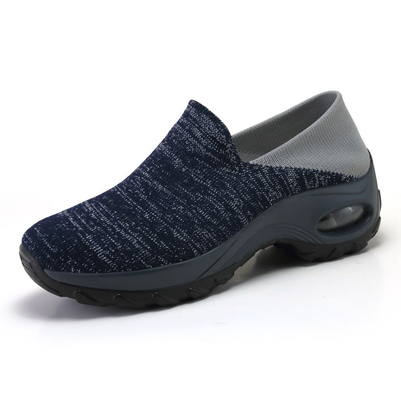 Zapatillas Deportivas para Mayores, Zapatillas Ligeras Antideslizantes para Caminar, Zapatillas Balancín de Suela Gruesa