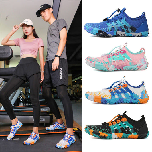 Chaussures de course hors route pour hommes, chaussures de sport légères, chaussures pieds nus dispersées antidérapantes, chaussures de marche extérieures