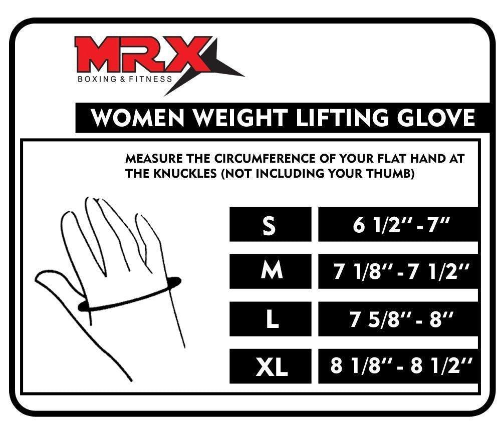 Guantes de levantamiento de pesas MRX para mujer para entrenamiento en gimnasio y ejercicios - Agarre duradero y cómodo