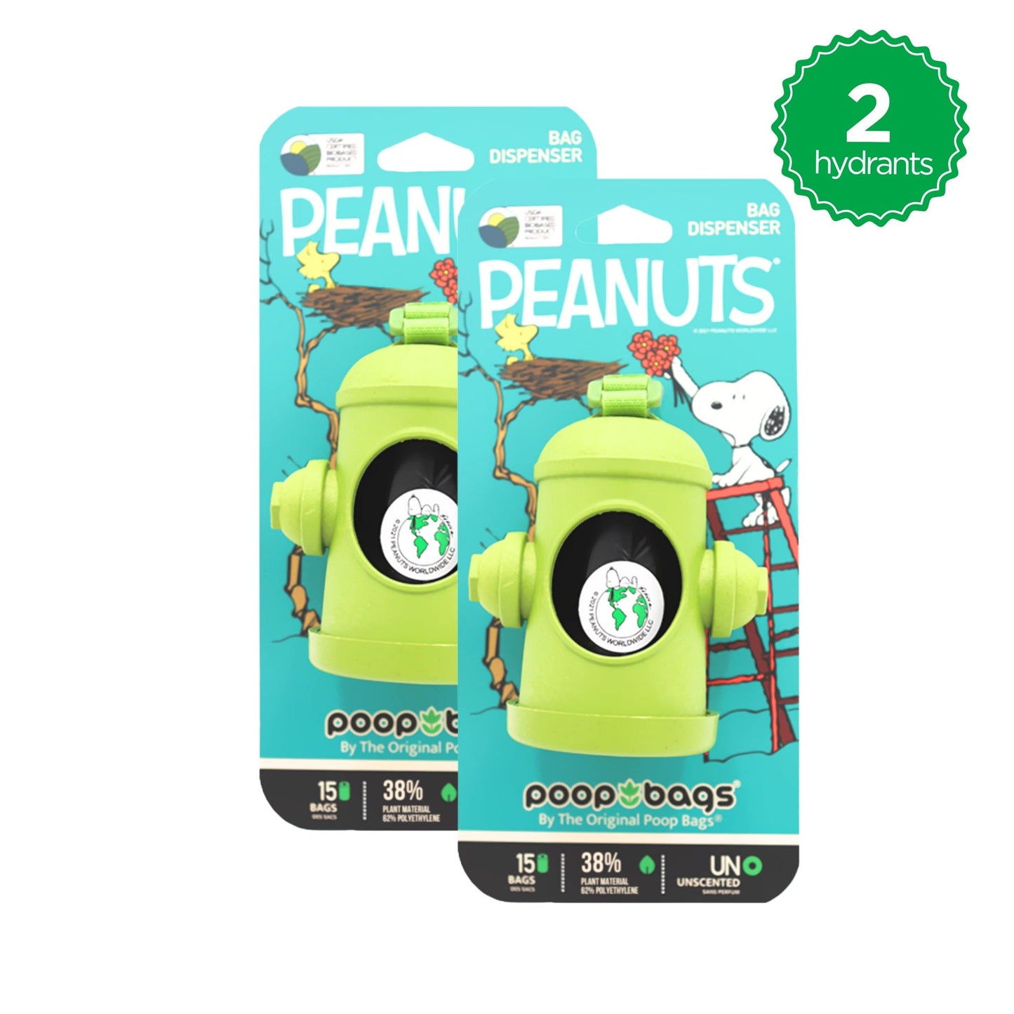 Dispensador de hidratante Snoopy® + Rollo de bolsas para excrementos