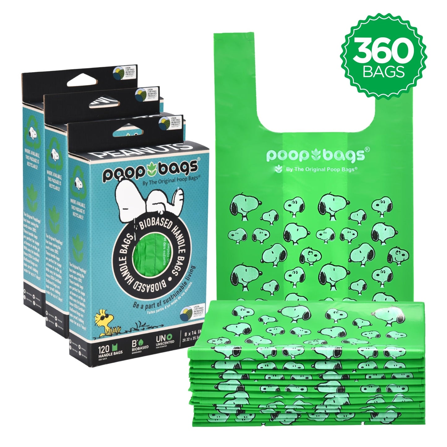 Snoopy® Handle Tie Poop Bags