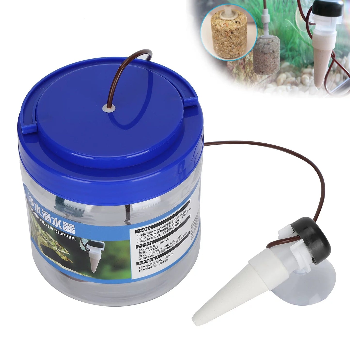 Goteador de Agua para Reptiles