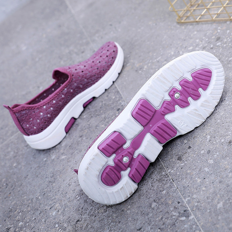 Chaussures confortables pour femmes, à enfiler, pour la marche