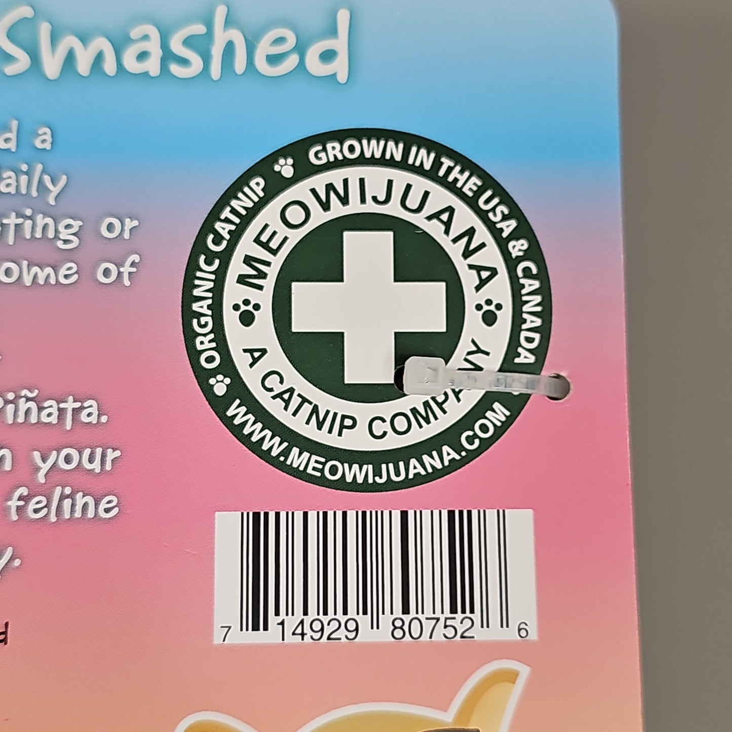 SMARTER PAW Meowijuana Organic Catnip Toy Get Smashed Llama Party Pinata Cat Toy (New)