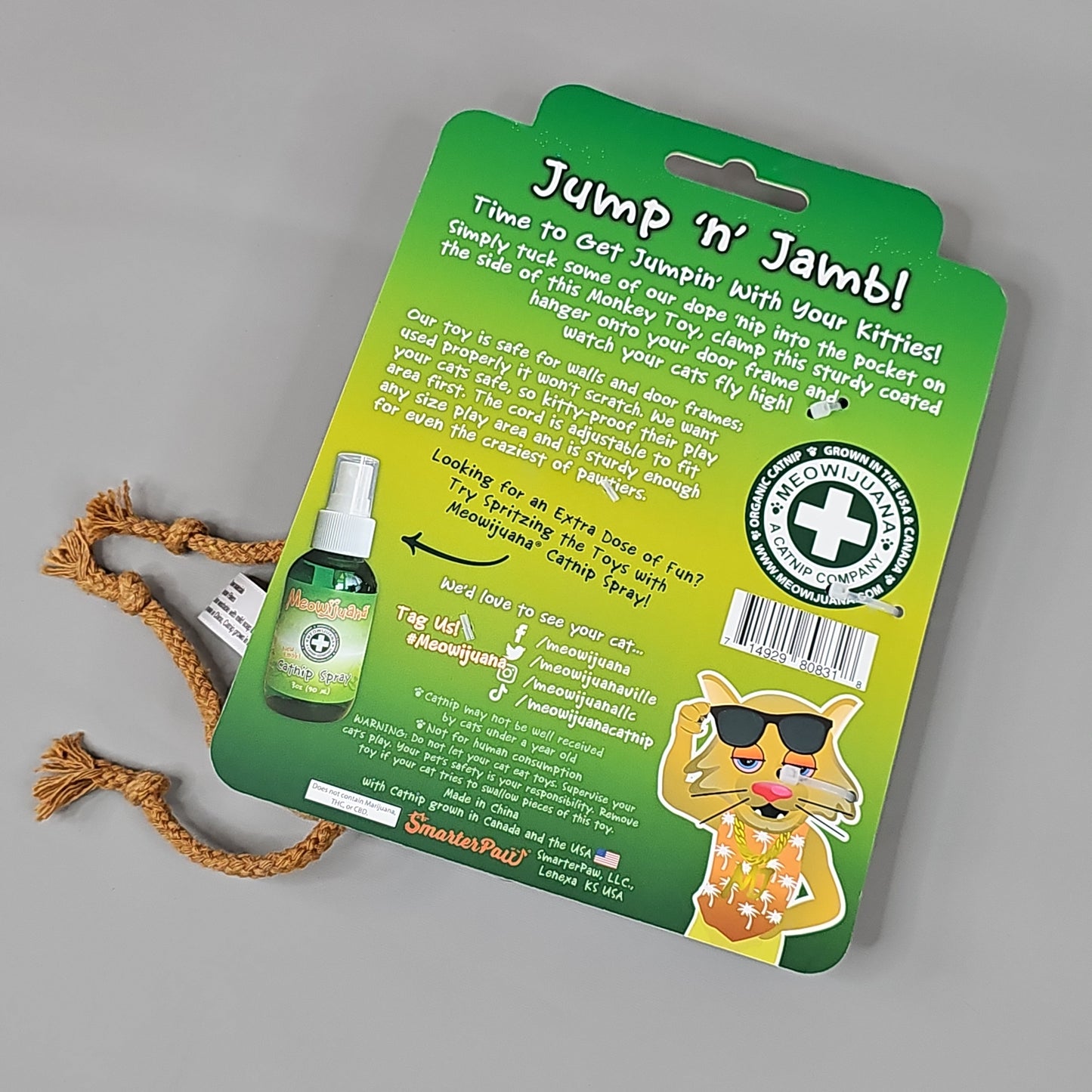 SMARTER PAW Meowijuana Lote variado de juguetes de hierba gatera orgánica para gatos (nuevo)
