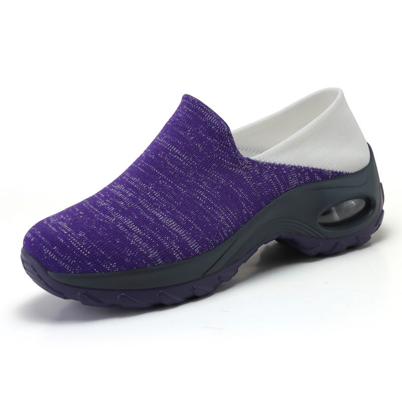 Zapatillas Deportivas para Mayores, Zapatillas Ligeras Antideslizantes para Caminar, Zapatillas Balancín de Suela Gruesa