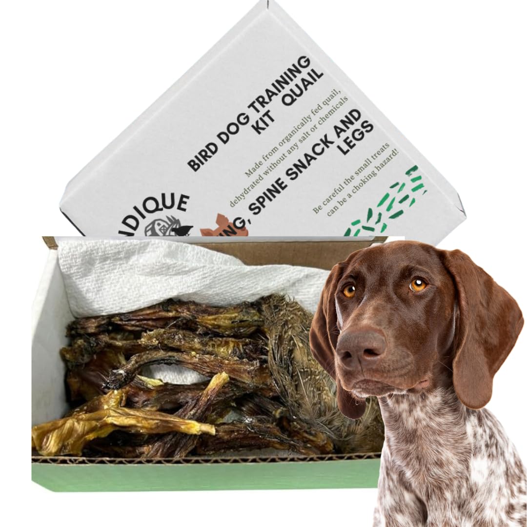 Kit de Adiestramiento Canino con Ala de Codorniz - Golosinas Nutritivas para Perros y Ala de Codorniz para Sesiones Eficaces de Adiestramiento Canino - Refuerza Comportamientos Positivos con Premios de Adiestramiento - No Apto para Razas Pequeñas