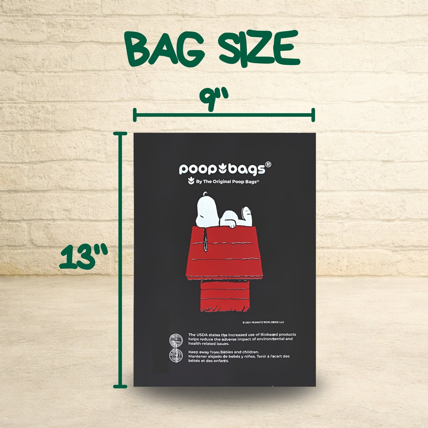 Dispensador de hidratante Snoopy® + Rollo de bolsas para excrementos