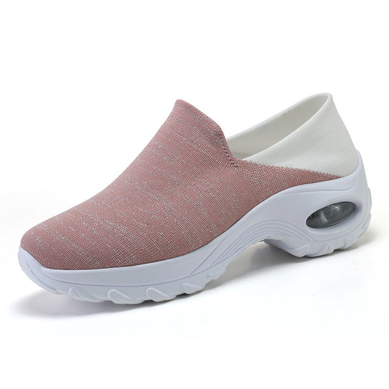 Zapatillas Deportivas para Mayores, Zapatillas Ligeras Antideslizantes para Caminar, Zapatillas Balancín de Suela Gruesa