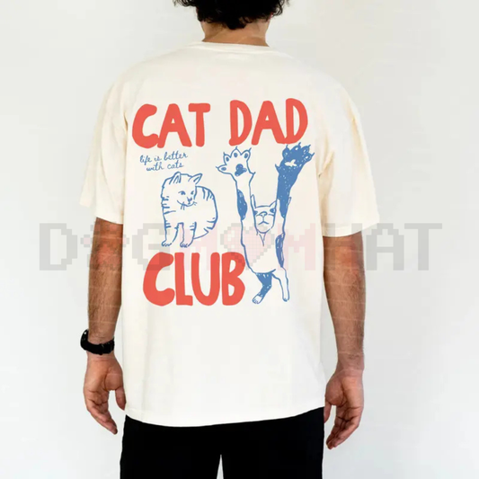 T-shirt Club Papa Chat – T-shirt drôle au dos