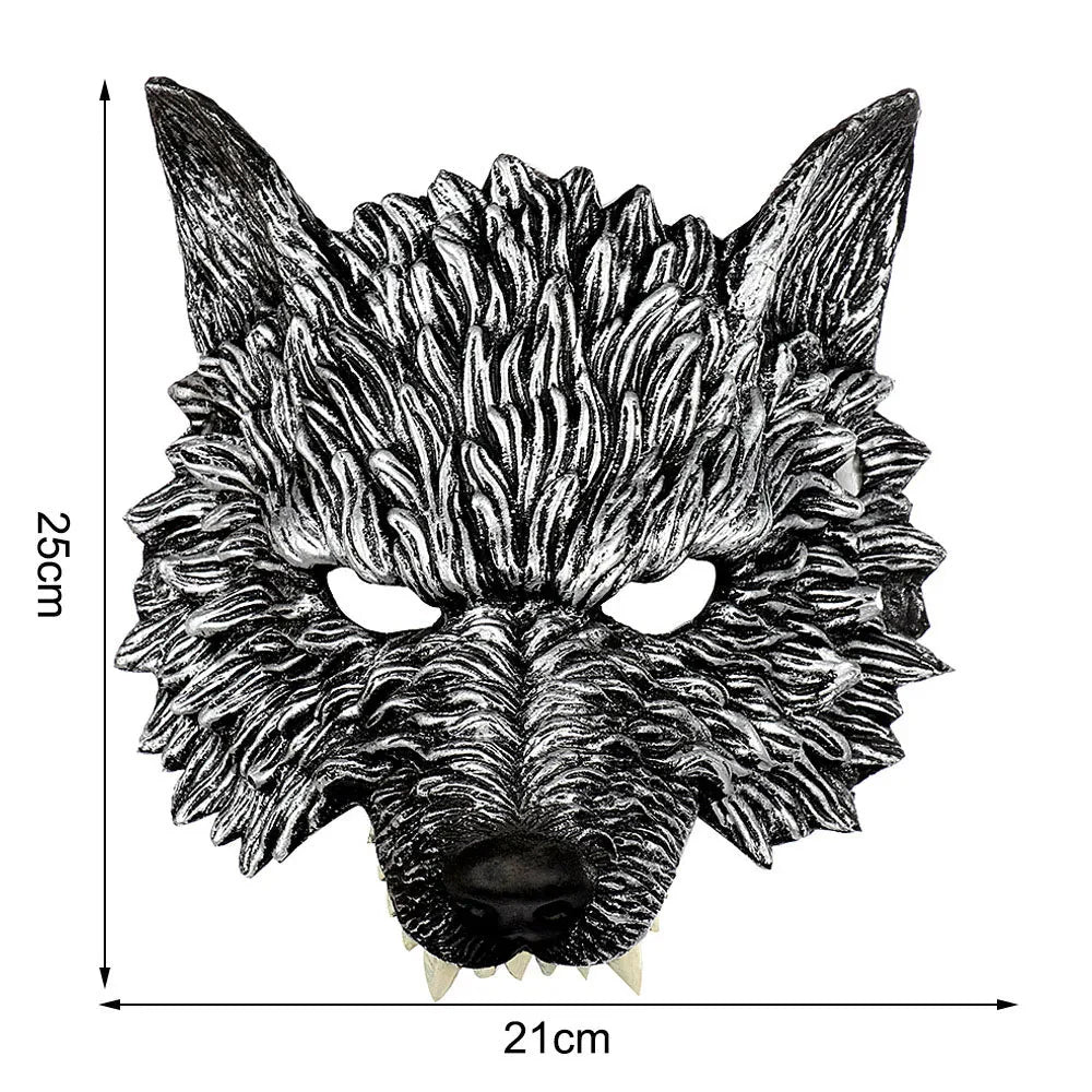 Máscara de espuma 3D realista de animales | Accesorio de disfraz de cosplay de cara completa