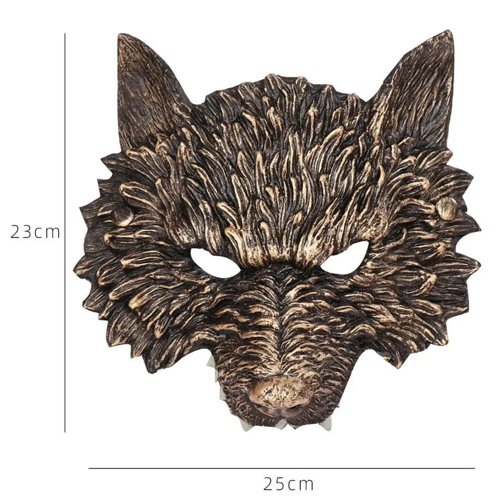 Máscara de espuma 3D realista de animales | Accesorio de disfraz de cosplay de cara completa
