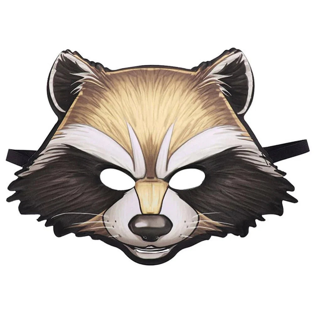 Máscara de espuma 3D realista de animales | Accesorio de disfraz de cosplay de cara completa