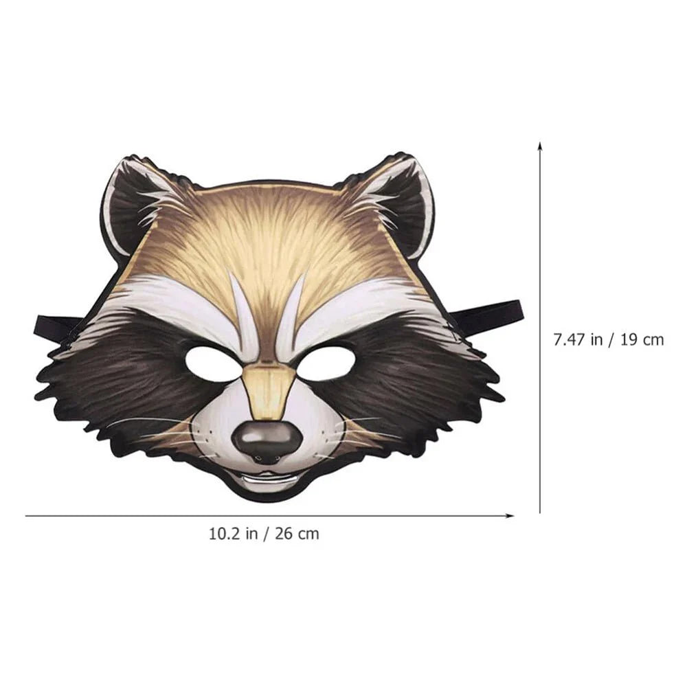 Máscara de espuma 3D realista de animales | Accesorio de disfraz de cosplay de cara completa