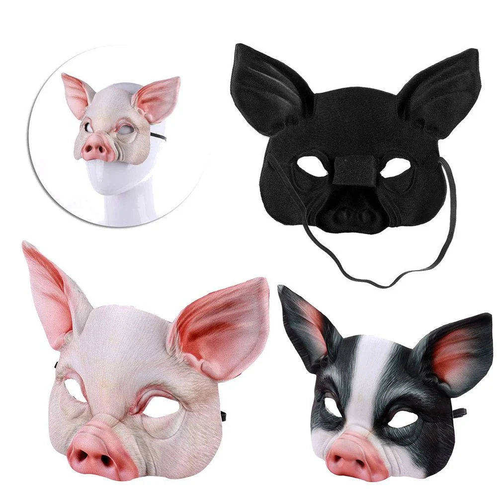 Máscara de espuma 3D realista de animales | Accesorio de disfraz de cosplay de cara completa