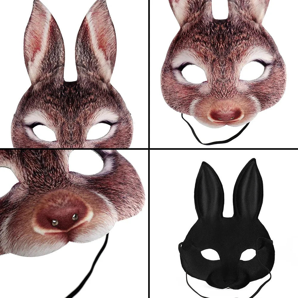 Máscara de espuma 3D realista de animales | Accesorio de disfraz de cosplay de cara completa