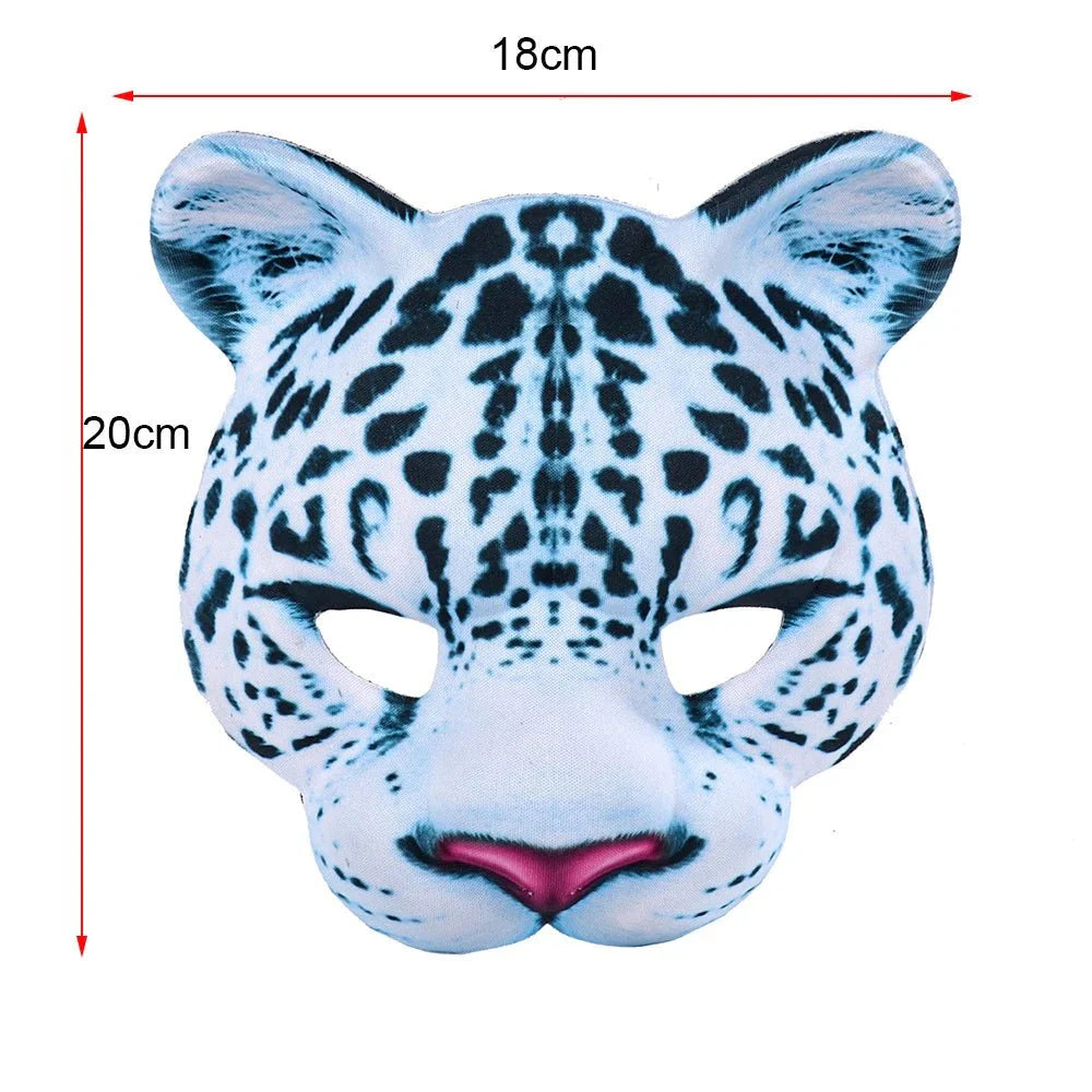 Máscara de espuma 3D realista de animales | Accesorio de disfraz de cosplay de cara completa