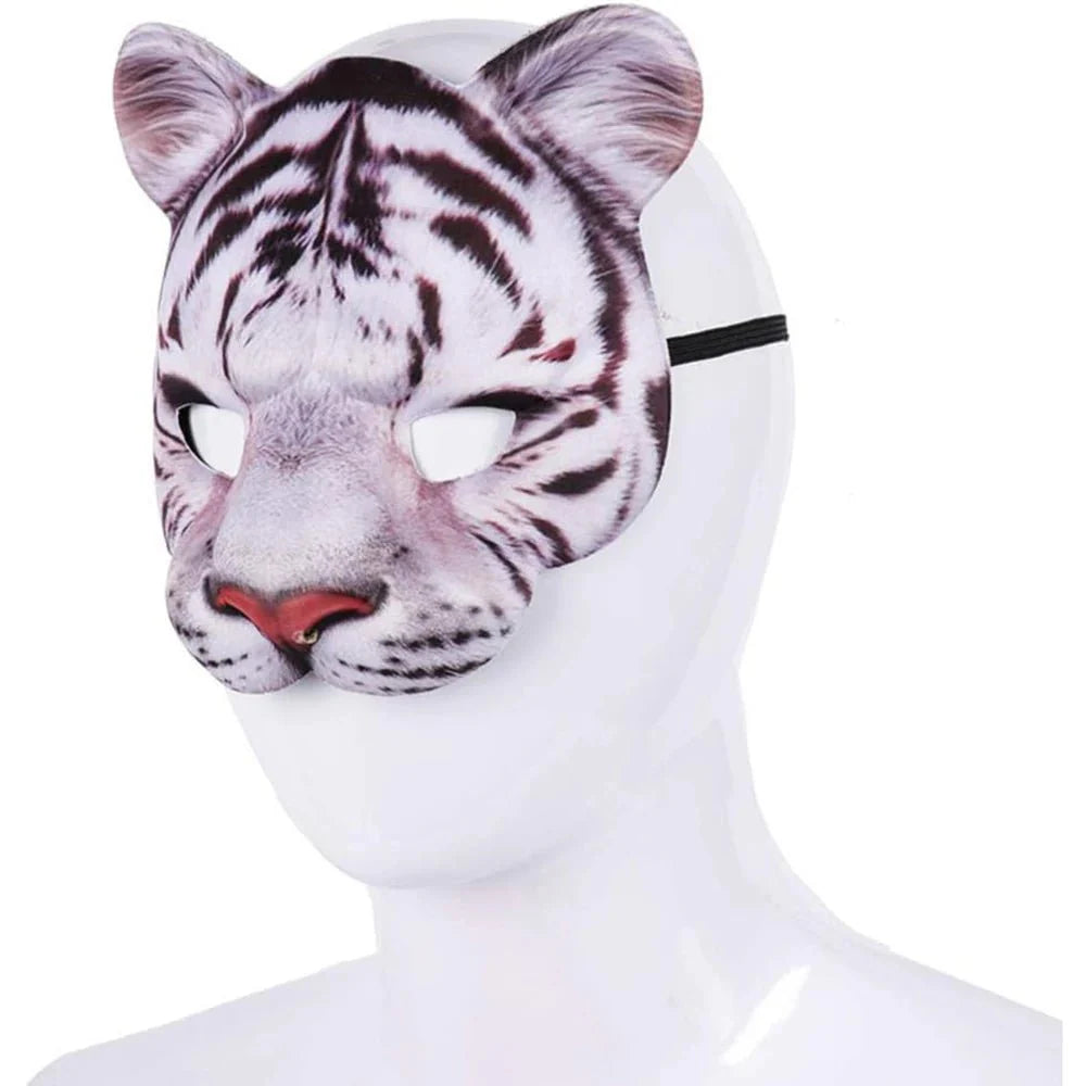 Máscara de espuma 3D realista de animales | Accesorio de disfraz de cosplay de cara completa