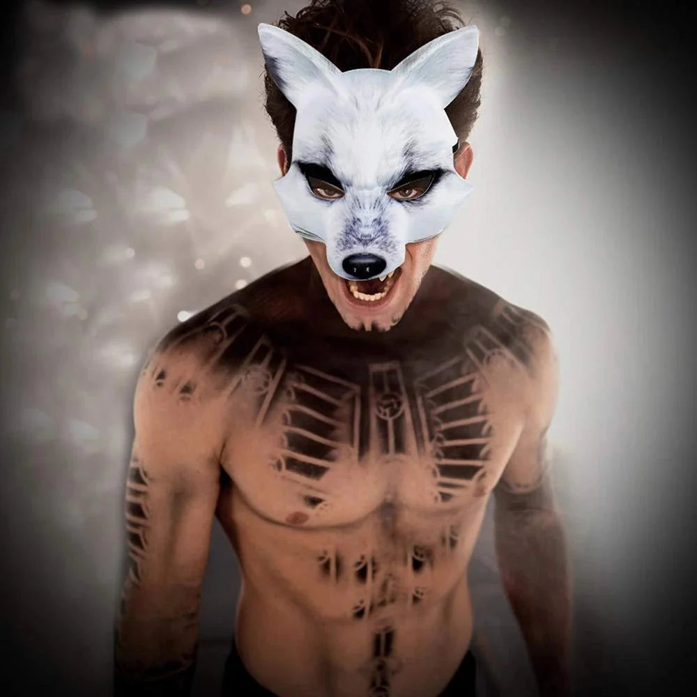 Máscara de espuma 3D realista de animales | Accesorio de disfraz de cosplay de cara completa