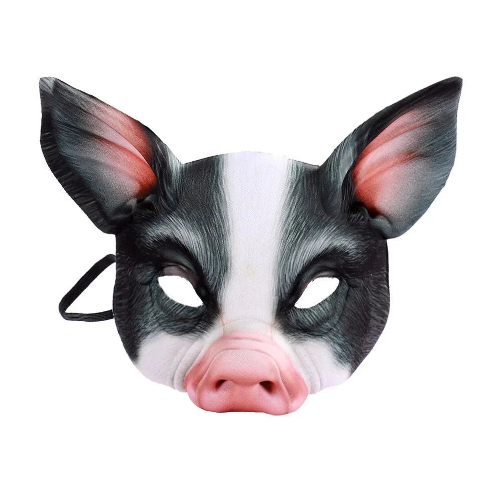 Máscara de espuma 3D realista de animales | Accesorio de disfraz de cosplay de cara completa