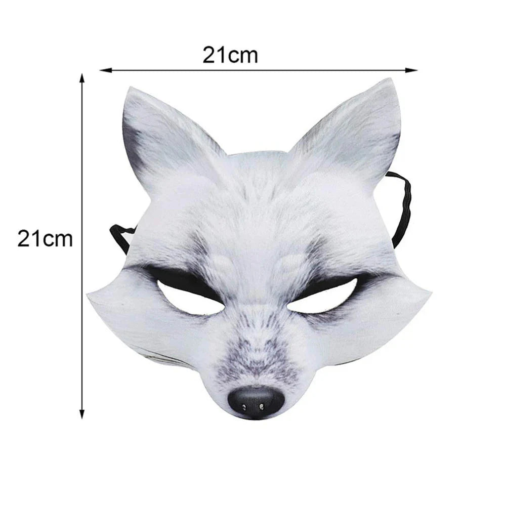 Máscara de espuma 3D realista de animales | Accesorio de disfraz de cosplay de cara completa