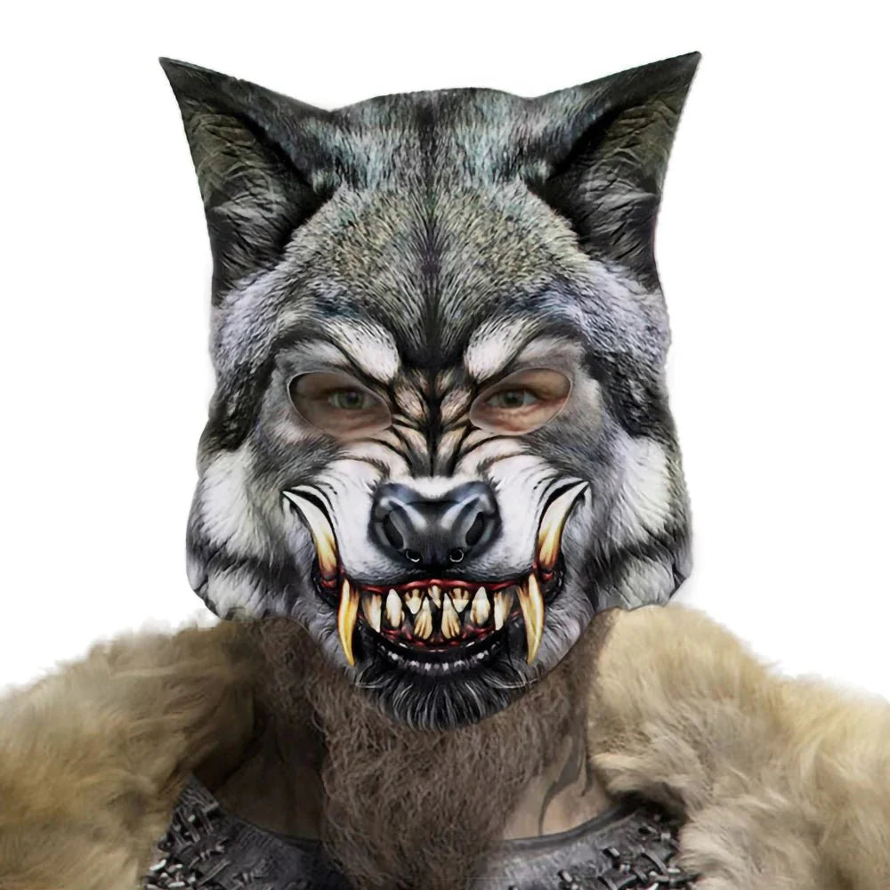 Máscara de espuma 3D realista de animales | Accesorio de disfraz de cosplay de cara completa