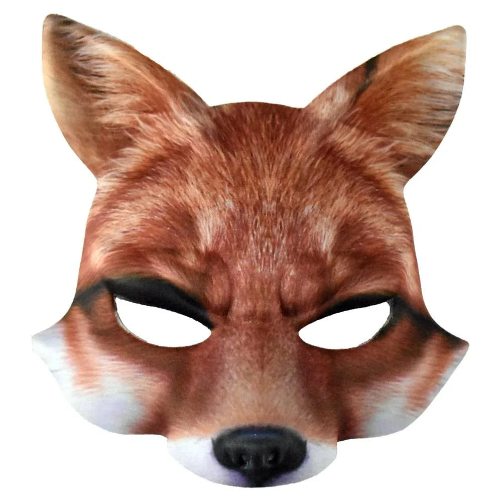Máscara de espuma 3D realista de animales | Accesorio de disfraz de cosplay de cara completa