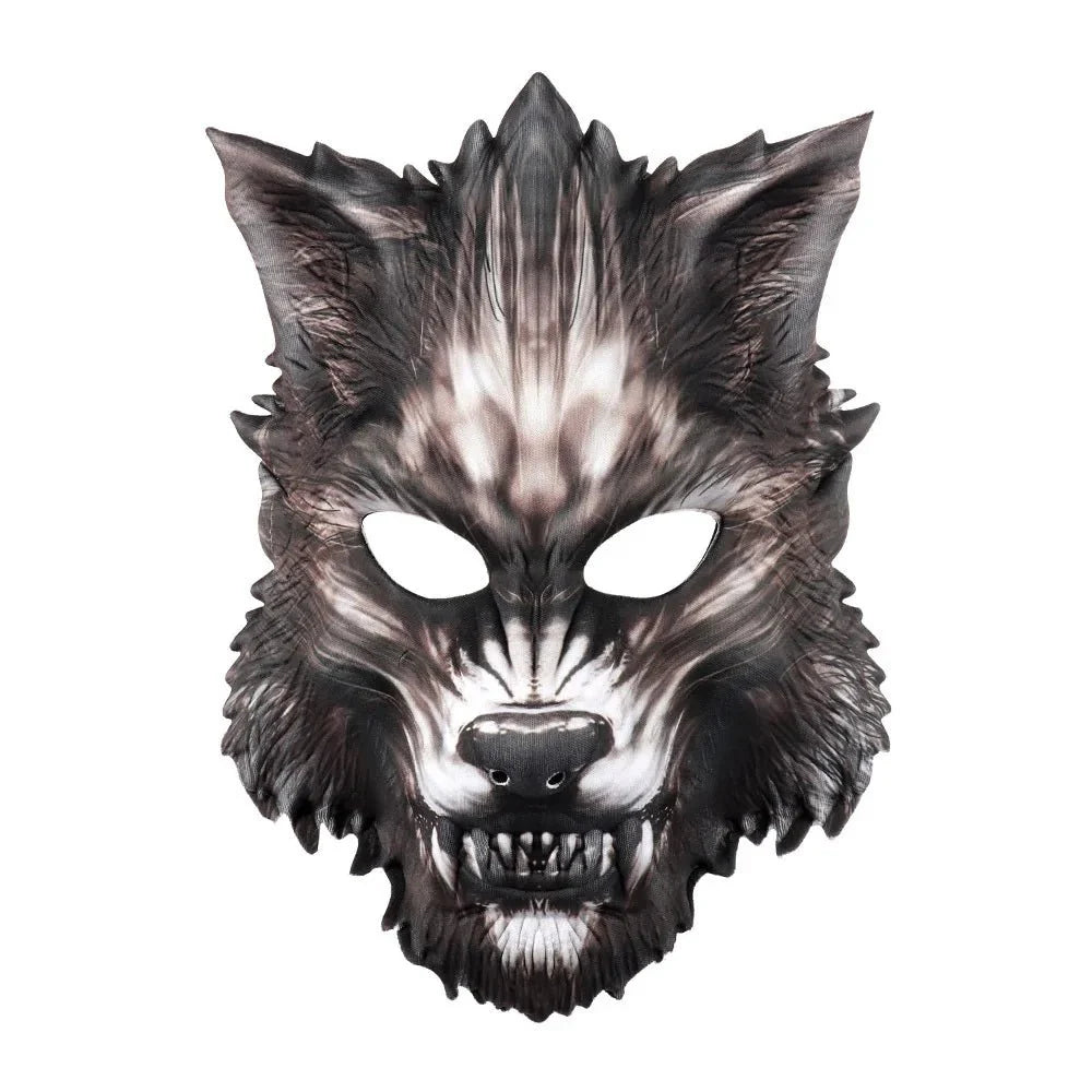 Máscara de espuma 3D realista de animales | Accesorio de disfraz de cosplay de cara completa
