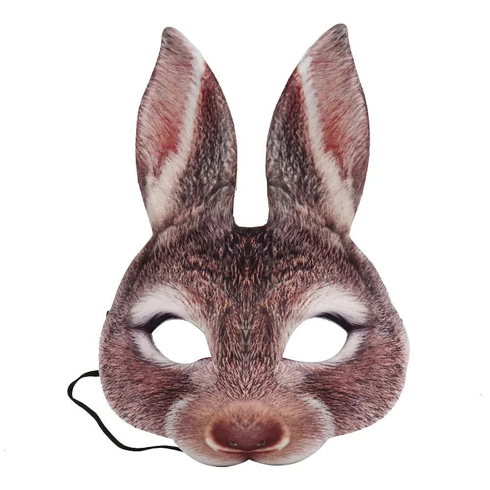 Máscara de espuma 3D realista de animales | Accesorio de disfraz de cosplay de cara completa