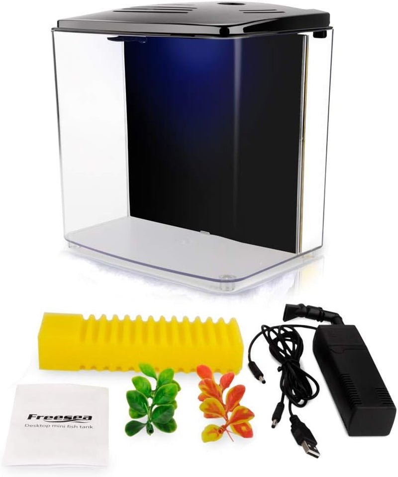 Acuario para Betta de 1.2 galones con luz LED y bomba de filtro