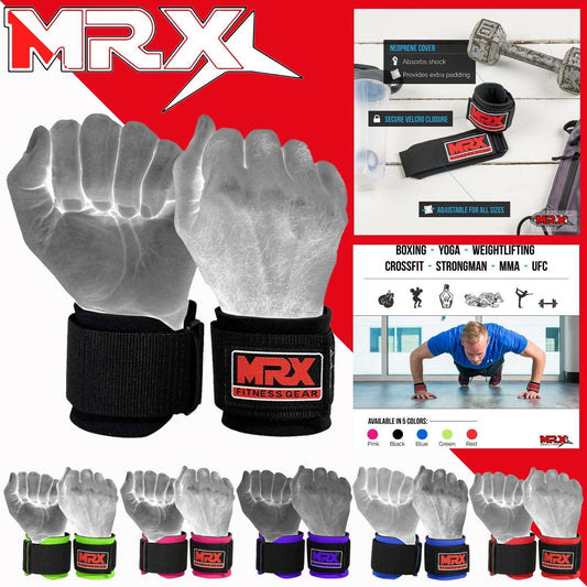 Sangles de poignet d'haltérophilie MRX Bandes de maintien pour la gym, la musculation