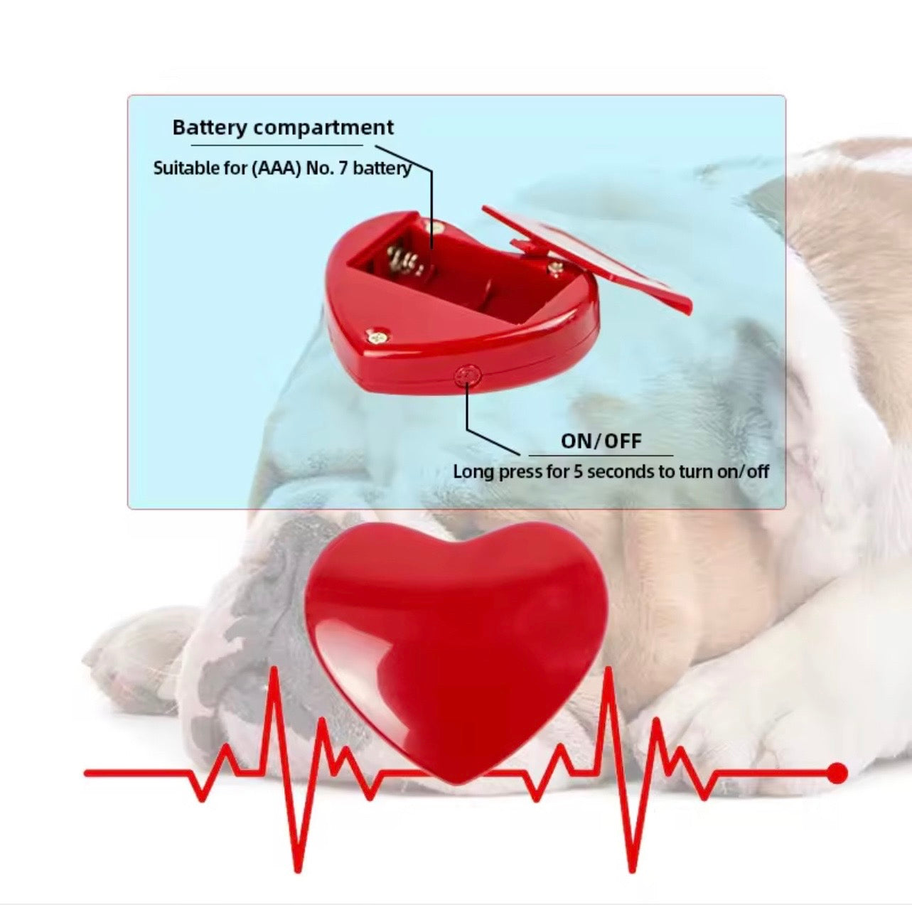 Plush Toy with Heartbeat Simulator