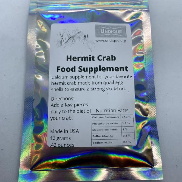 Alimento Ecológico para Cangrejos Ermitaños con Cáscaras de Huevo de Codorniz - Dieta Nutritiva y Equilibrada y Golosinas Ricas en Calcio para el Crecimiento del Caparazón de los Cangrejos Ermitaños - Sostenible, Limpio, Cuidado de Cangrejos Ermitaños