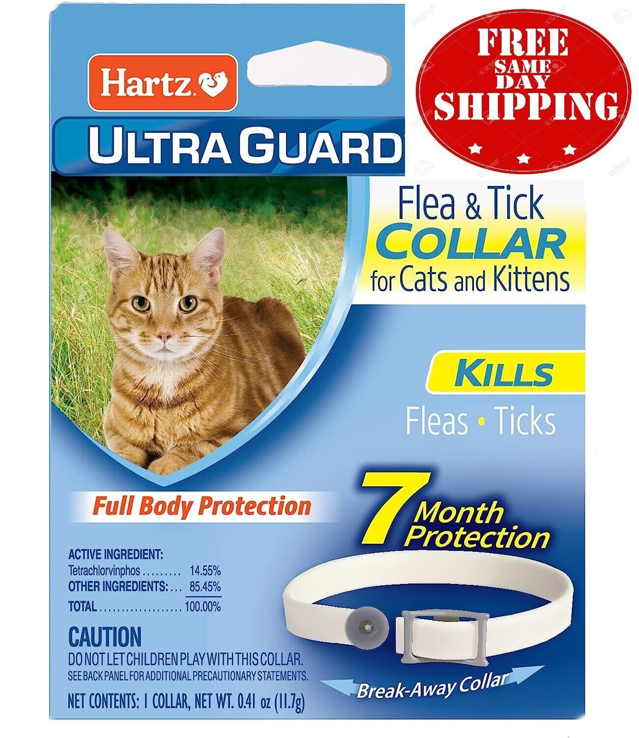 Protege a tu amigo felino con el collar antipulgas y garrapatas Hartz Ultraguard - Aroma fresco y protección duradera para gatos y gatitos
