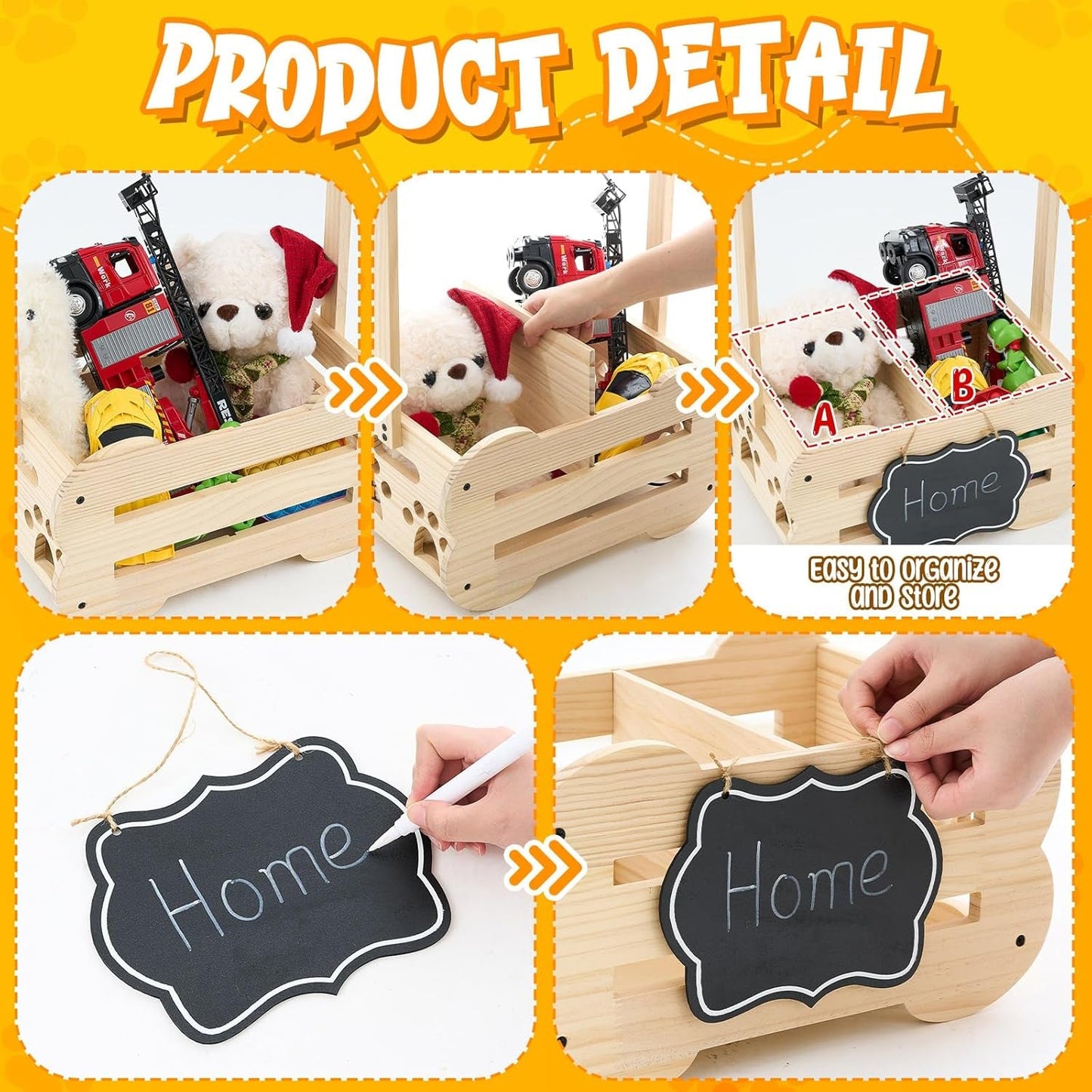 Organizador de almacenamiento para perros, armario de madera, estante de ropa para juguetes, perchas de 50 cm