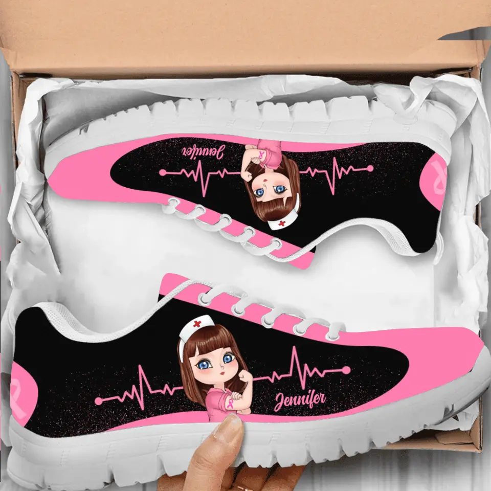 Zapatillas Personalizadas contra el Cáncer de Mama - Regalo para Amiga/Mujer - Nunca Caminarás Sola