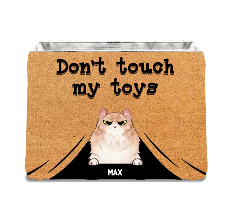 Caja personalizada para mascotas - 
Hasta 3 perros/gatos - Regalo para el Día de la Madre/Padre para amantes de perros/gatos - ¡No toques nuestros juguetes!
